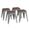 Flash Furniture 4 " Silver Metal Stool with Wood Seat, PK4 ET-BT3503-18-SIL-WD-GG - alternate 9